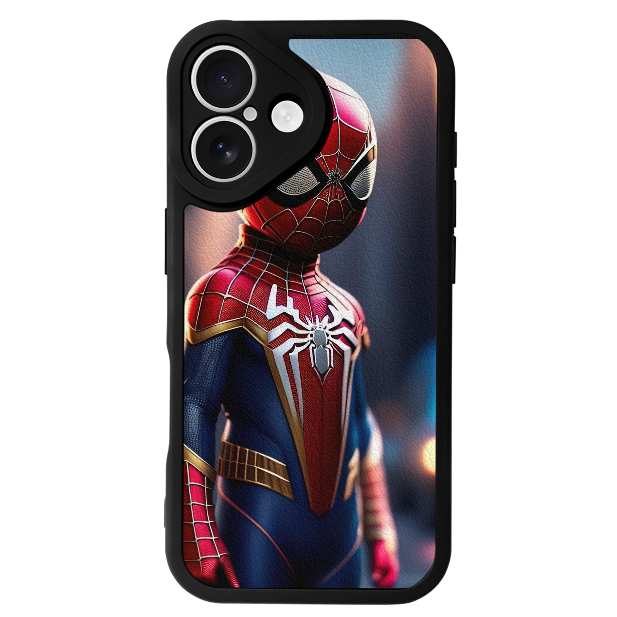 Spider Man スパイダーマン 【iPhone 16シリーズ対応】シリコンスマホケース（レザー調） 材質：シリコン